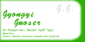 gyongyi gmoser business card